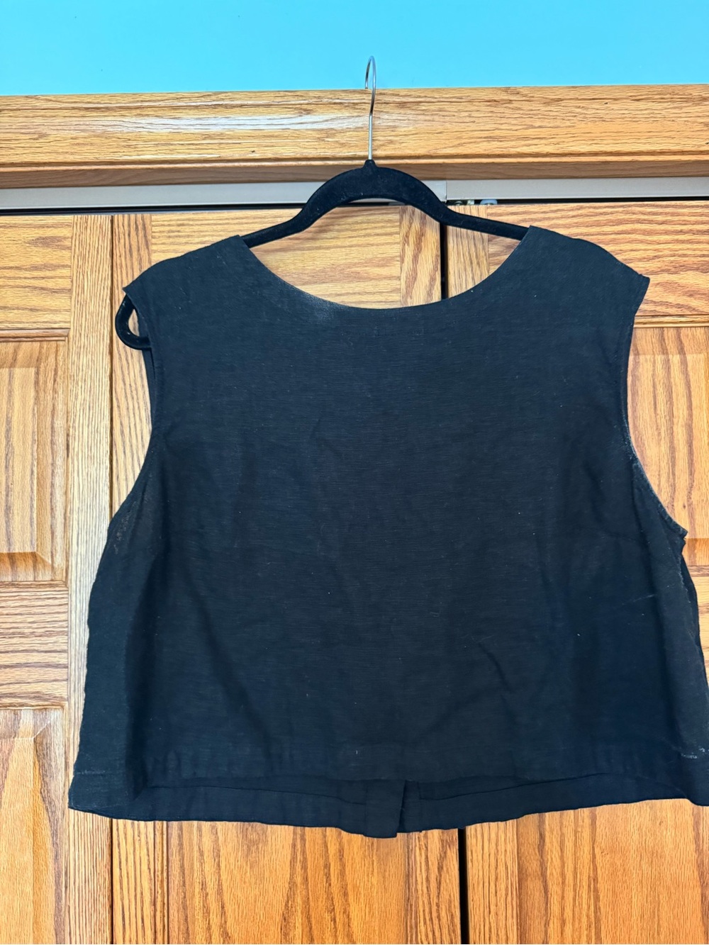 a new day Black Cropped Tank Top